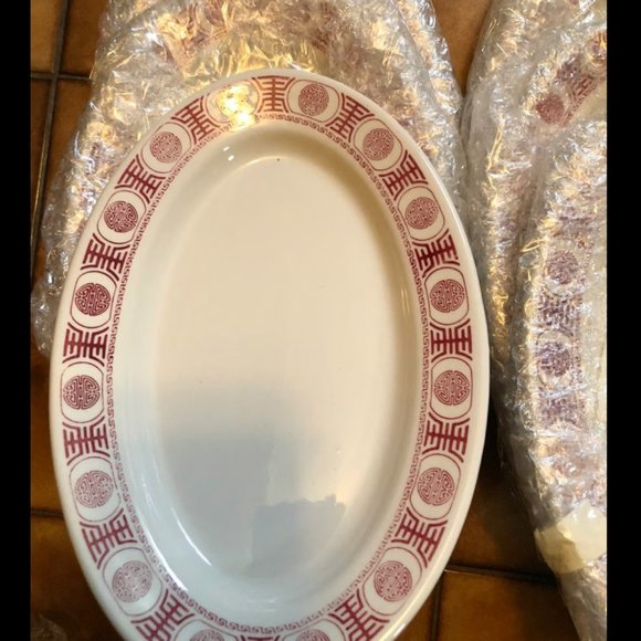 3 vintage buffalo china oval plates - Picture 4 of 5